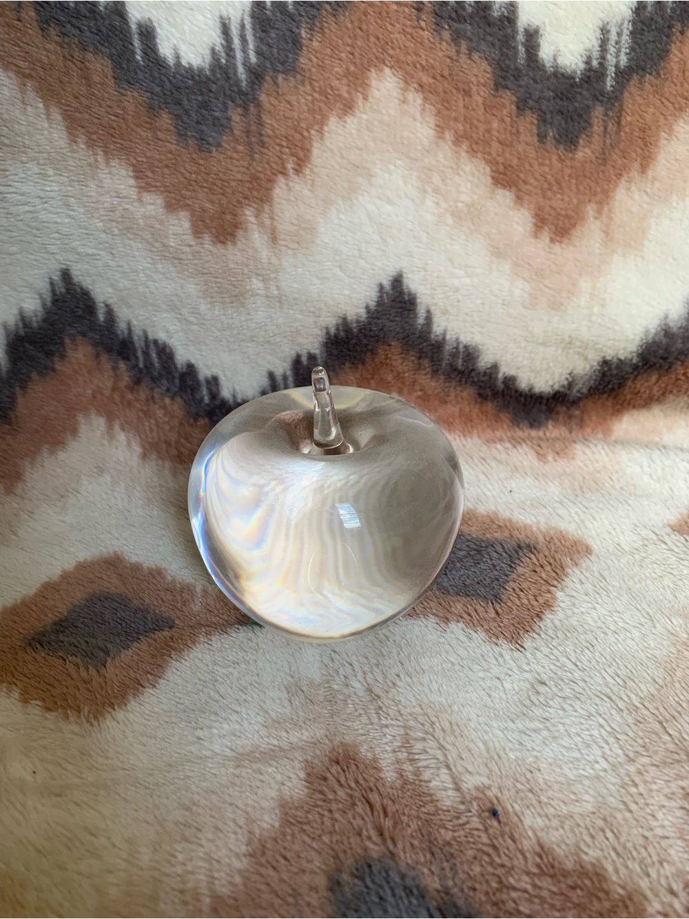 Authentic Tiffany & Co Crystal Apple Paperweight